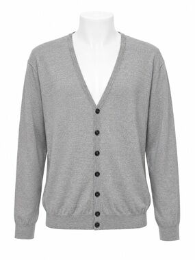 Size XXL‎ M&S Collection Merino Blend Men’s Light Grey Button Front Cardigan